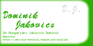 dominik jakovics business card